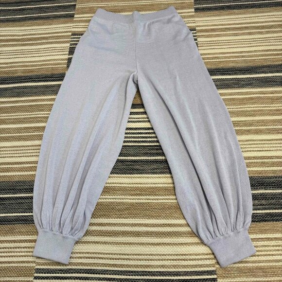 Free People FP Beach Nolan Knit Jogger Pants Linen Blend Purple Size Large - Picture 5 of 13